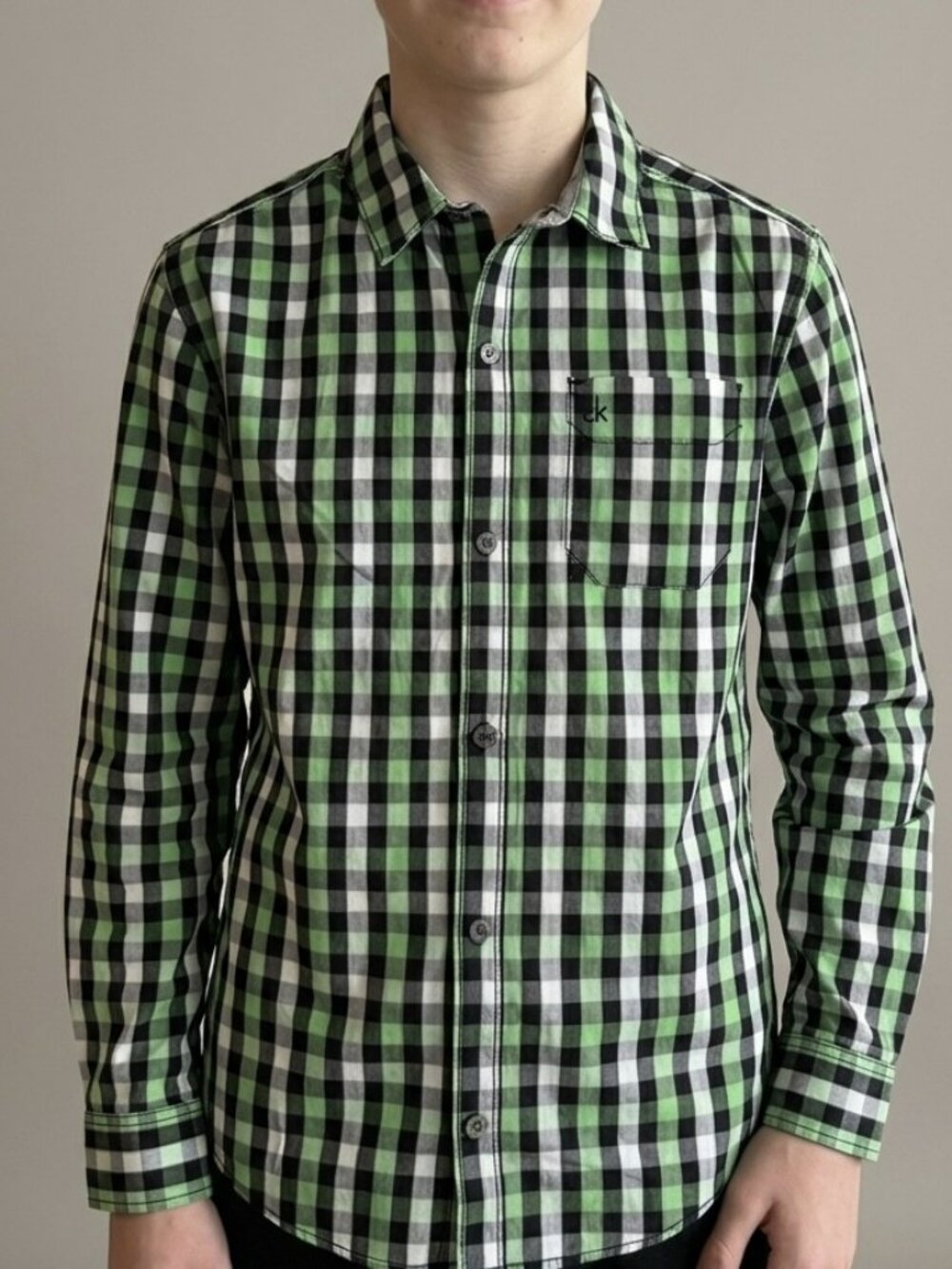 Calvin Klein Jeans button down shirt size LG 14/16